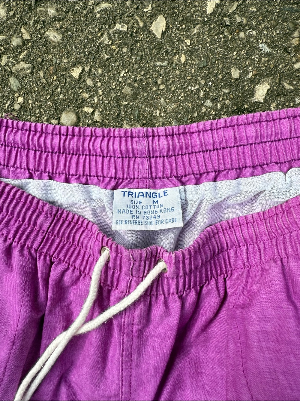 Vintage Men's Purple & Yellow Printed Surf Board Shorts - Picture 3 of 3